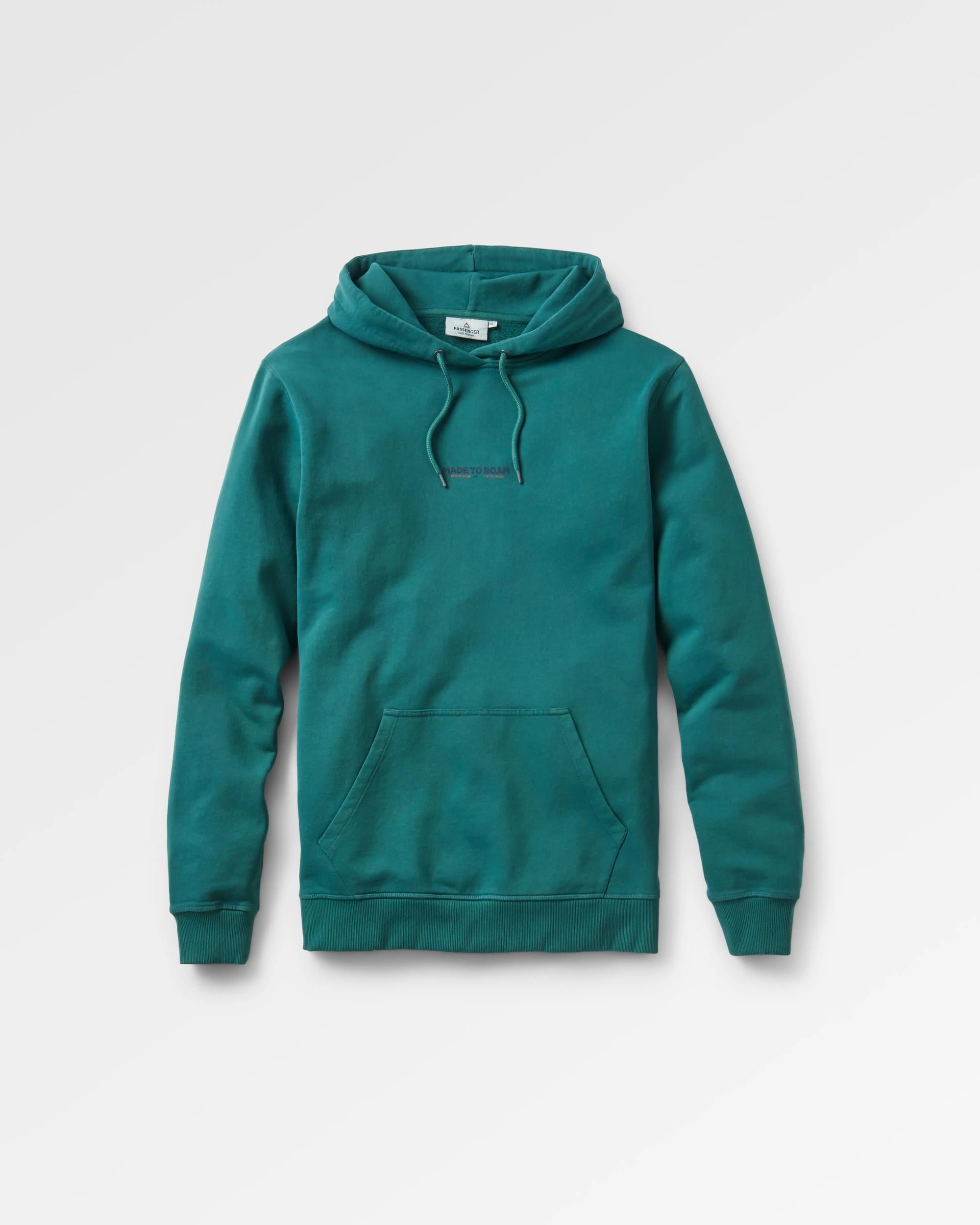 Pace Recycled Cotton Hoodie - Deep Ocean - Flatlay