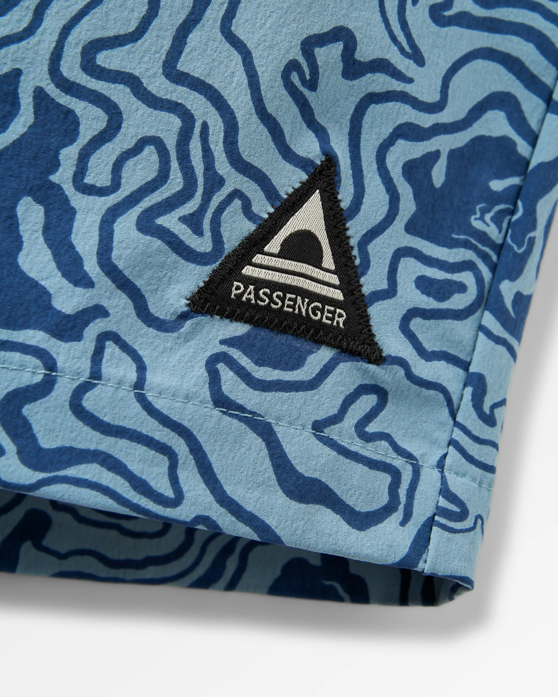 Drifter Beach Lined Short - Strata Swirl Arctic - Flatlay