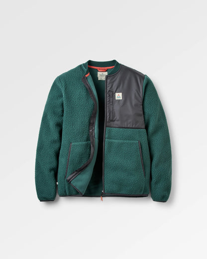 Reconnect Recycled Sherpa Fleece - Dark Fern  - Flatlay