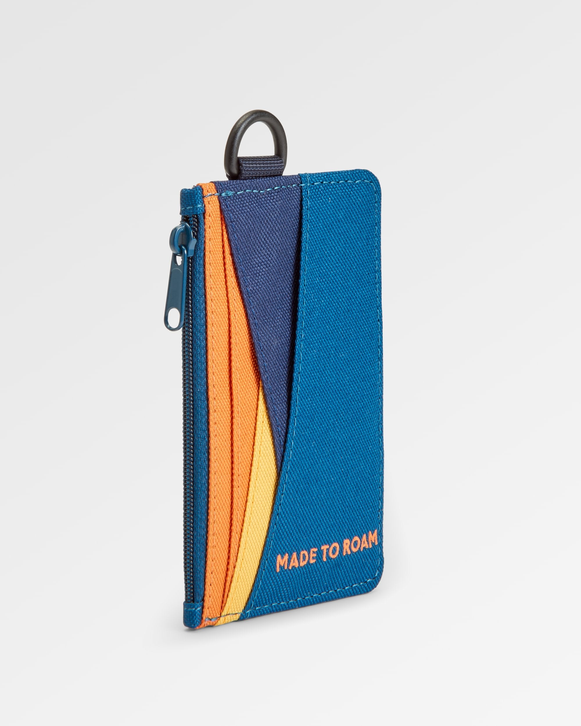 Mountain Recycled Card Holder - Tidal Blue Orange Multi - Flatlay