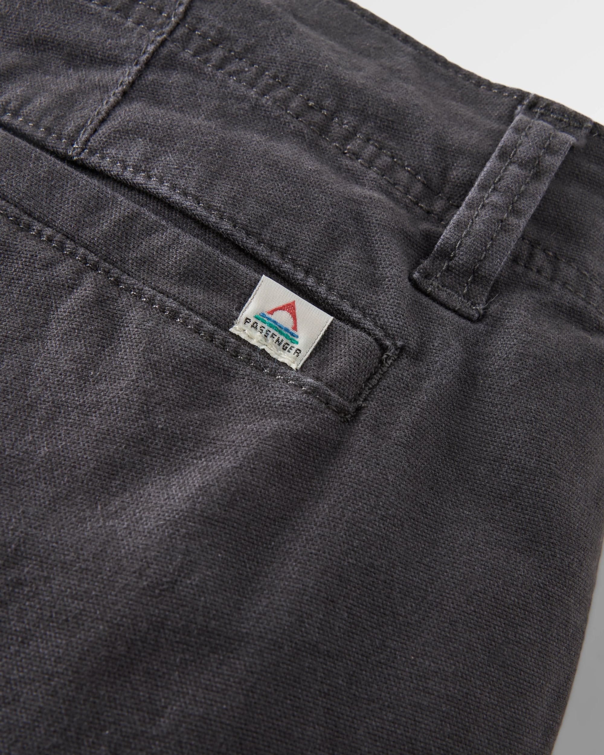 Lakeside Cargo Cotton Trouser - Faded Black - Flatlay