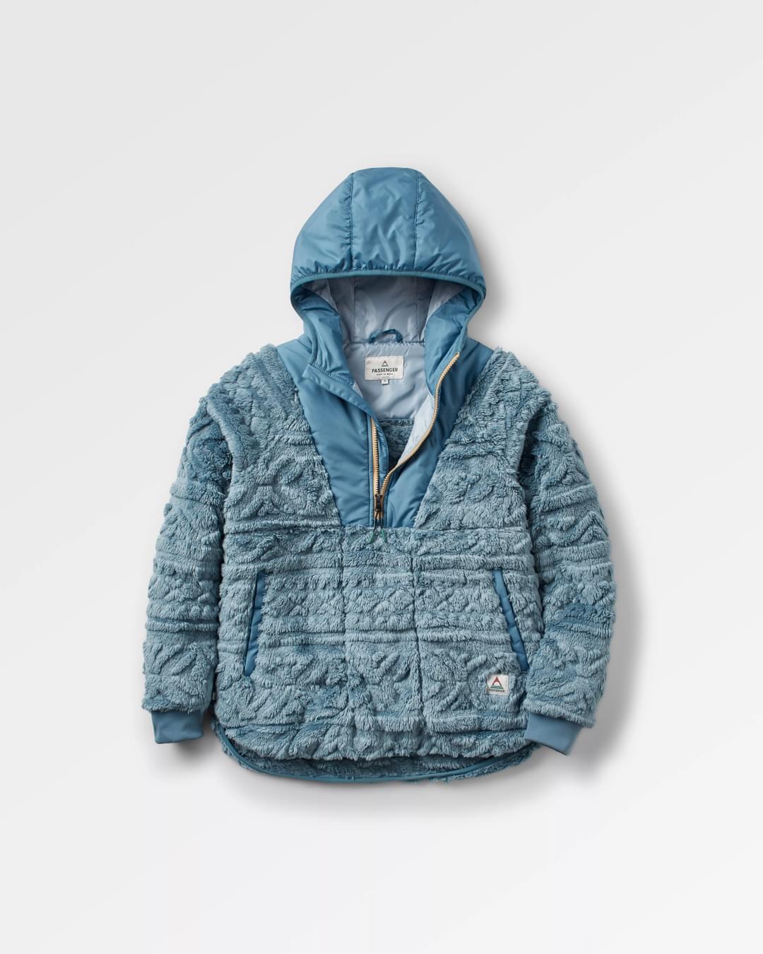 Holistic Sherpa Hooded Fleece - Washed Blue