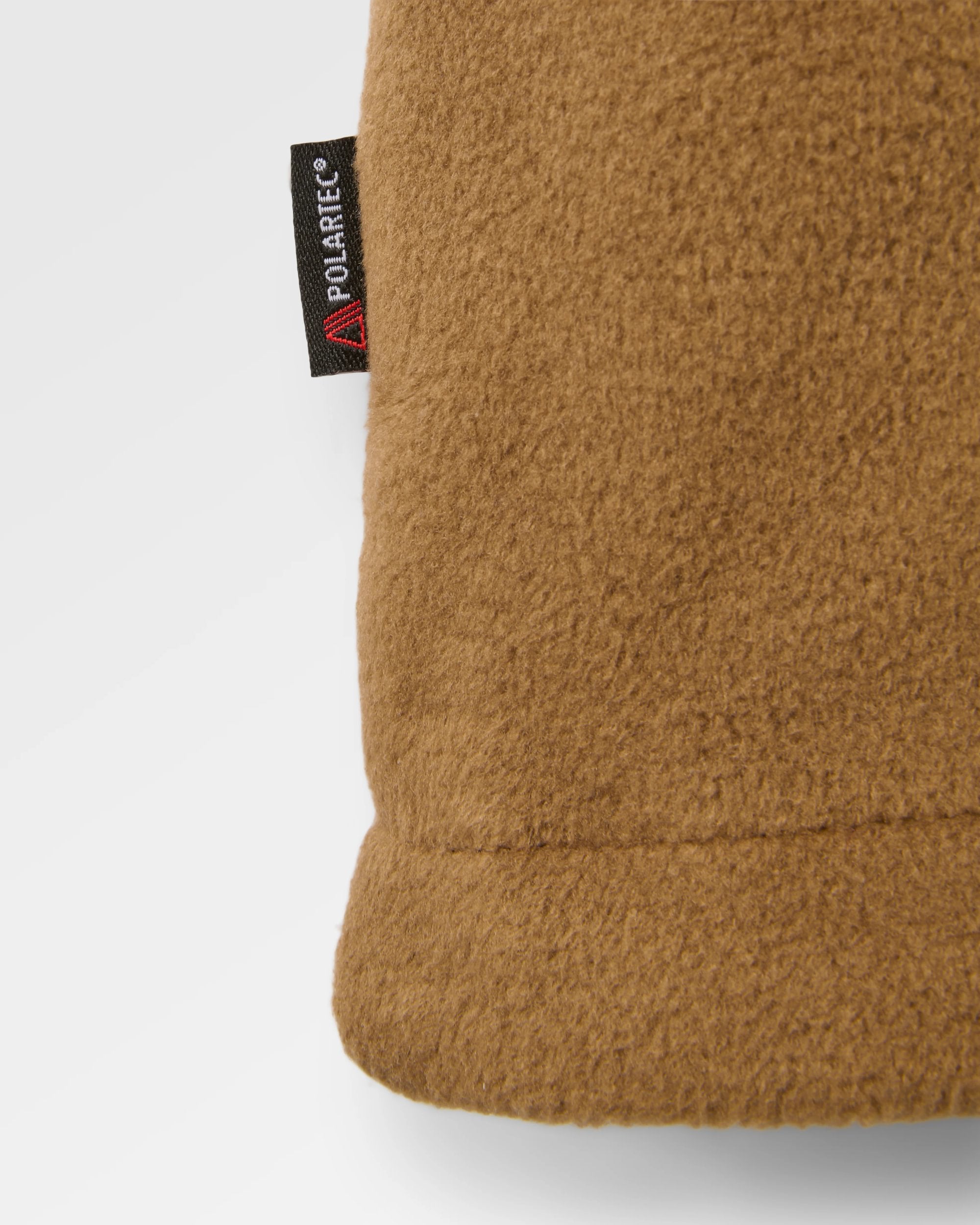 Woodland Hoodless 1/2 Zip Polartec® Fleece - Caramel/Blue Steel - Flatlay