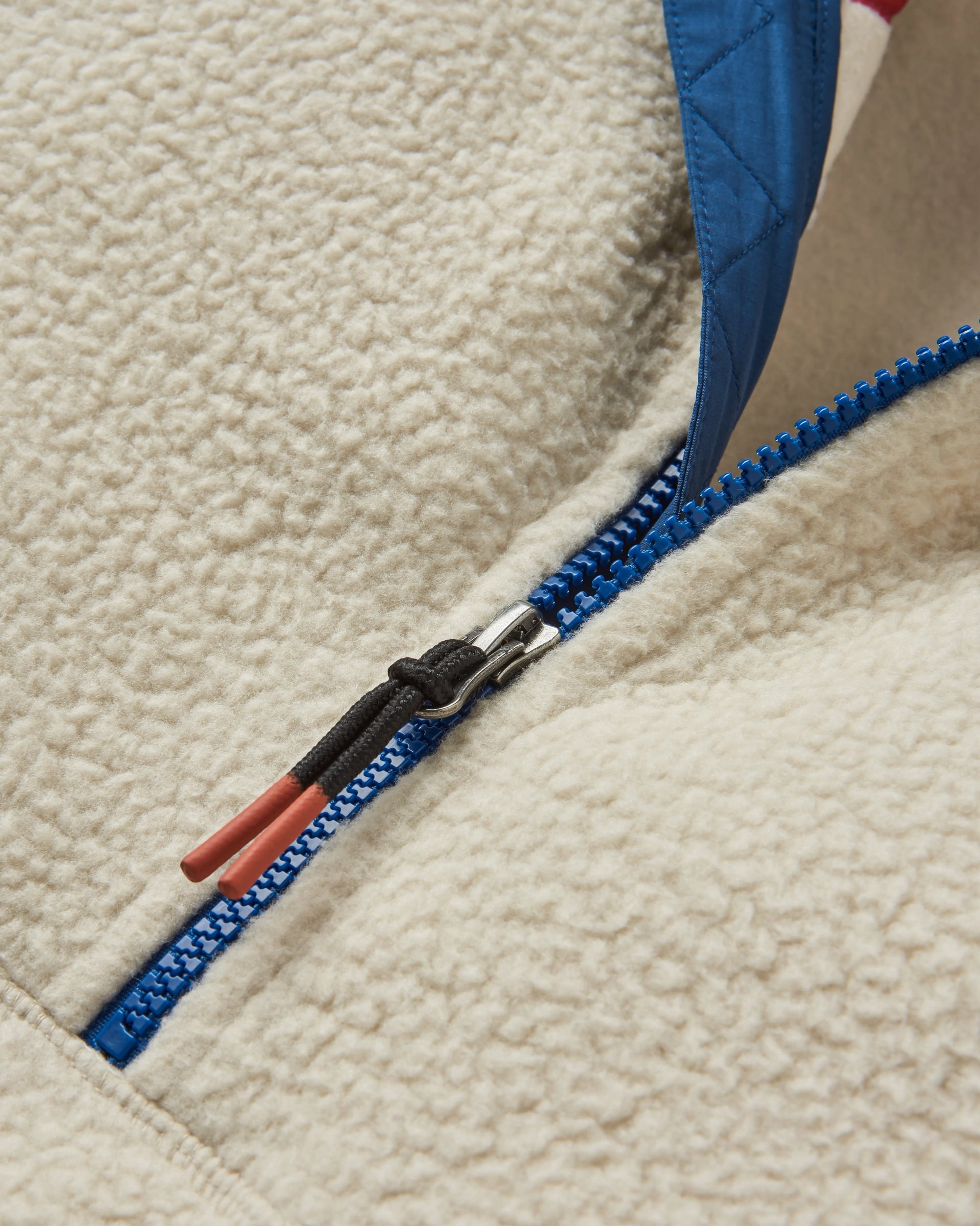 Maine 1/2 Zip Recycled Sherpa Fleece - Oatmeal - Flatlay