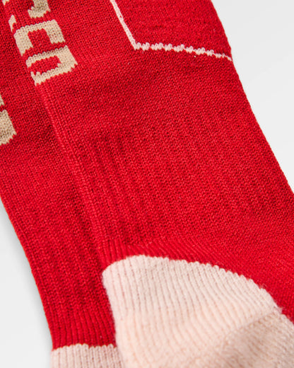 Snowscape Socks - Red Ochre - Flatlay