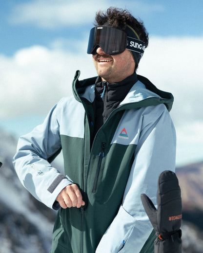 Snowscape Men's Recycled Jacket - Faded Denim/Dark Fern - Lifestyle