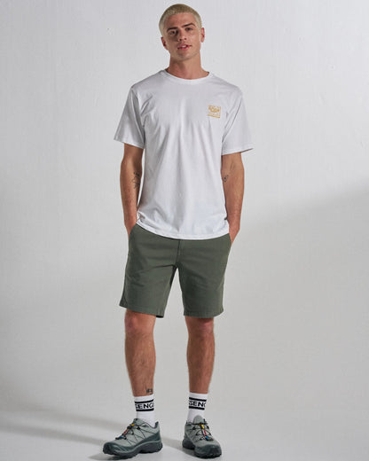 365 Cotton Short - Dusty Olive - Studio Model