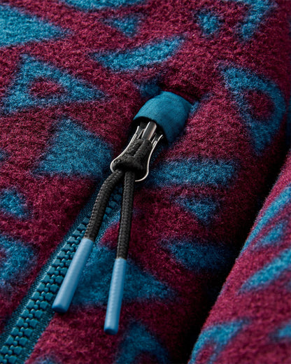 Dusk Polar Fleece - Diagonal Geo Fig - Flatlay