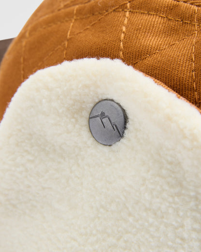 Nightfall Recycled Polar Fleece Lined Hat - Retro Orange - Flatlay