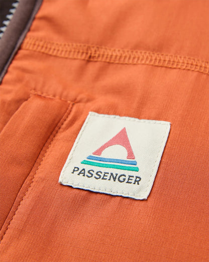 Offgrid Sherpa Fleece Vest - Dark Rust/Espresso - Flatlay