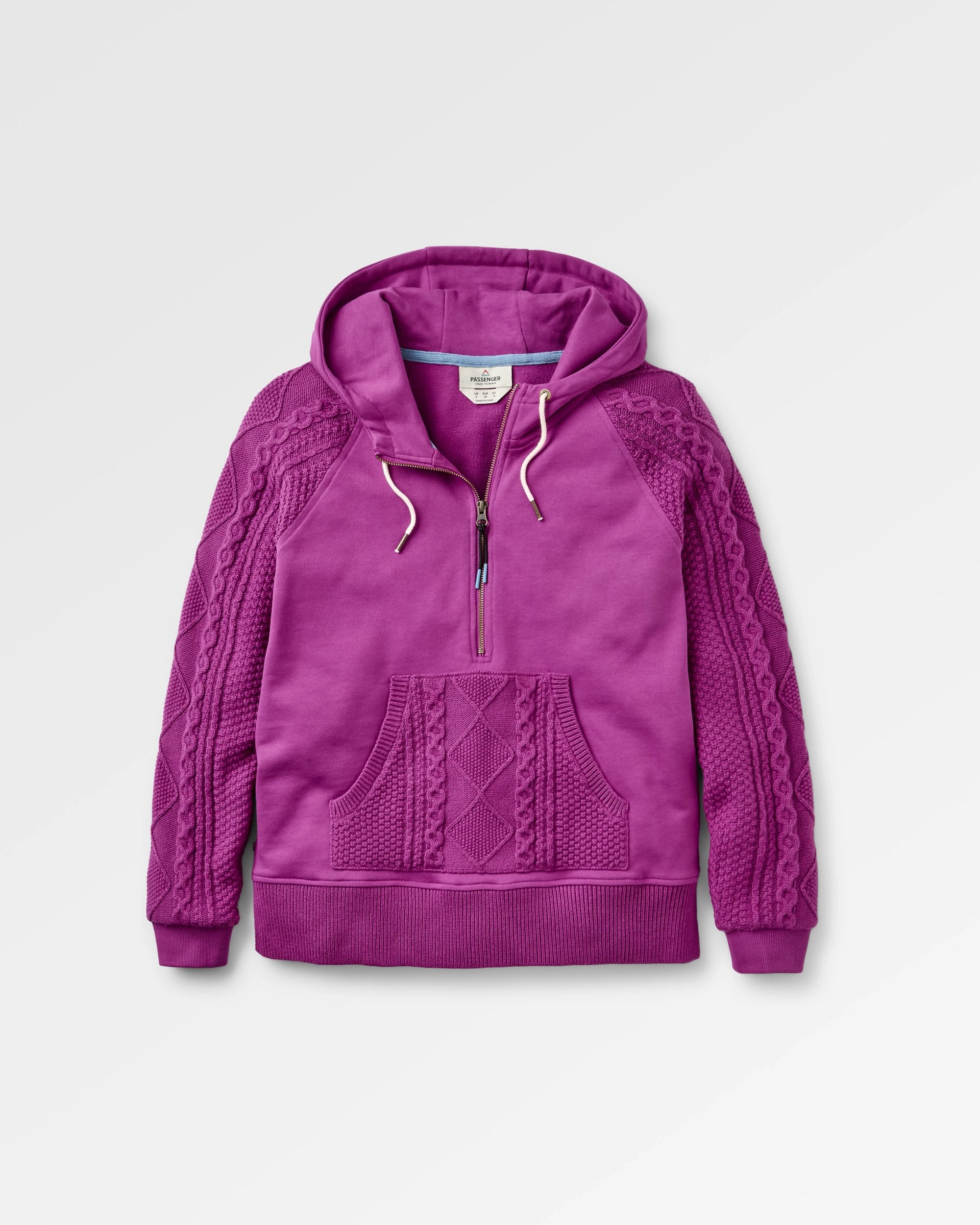 Brooke Zip Hoodie - Wild Berry  - Flatlay