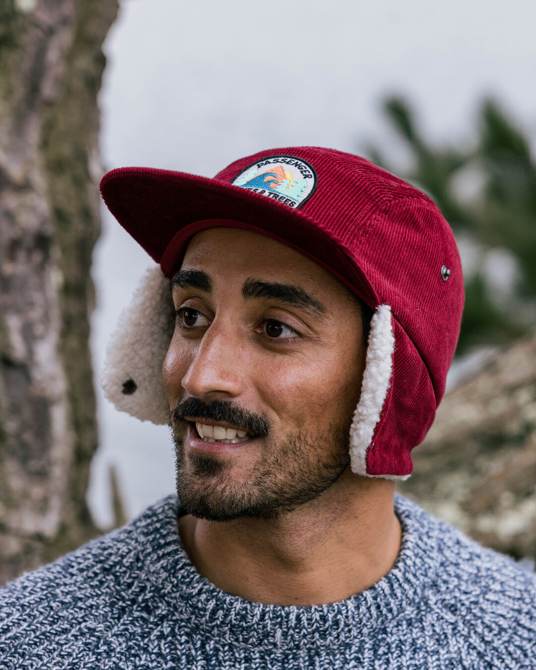 Male_Daytime Recycled Cotton Sherpa Lined Hat - Wine