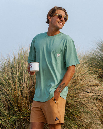 Heritage Recycled Cotton Pocket T-Shirt - Mid Sage