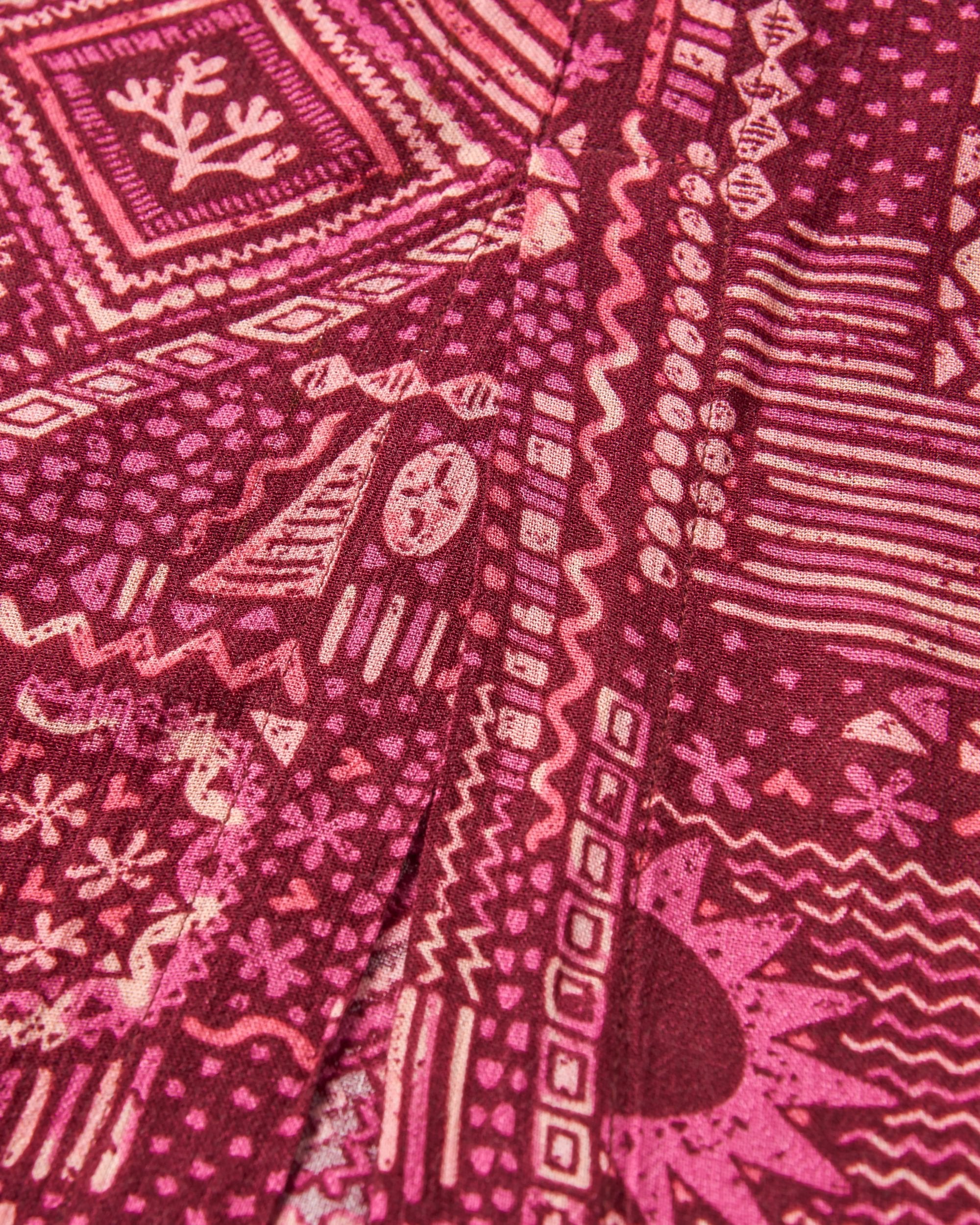 Hannah Skirt - Vintage Patchwork Wine - Flatlay