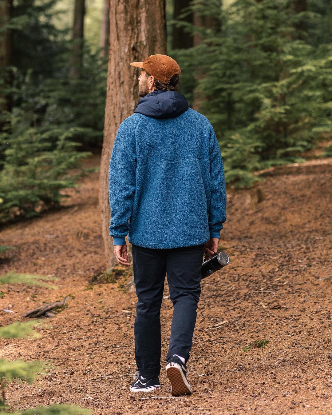 Woodland Recycled Polar-lined Sherpa Fleece - Blue Steel