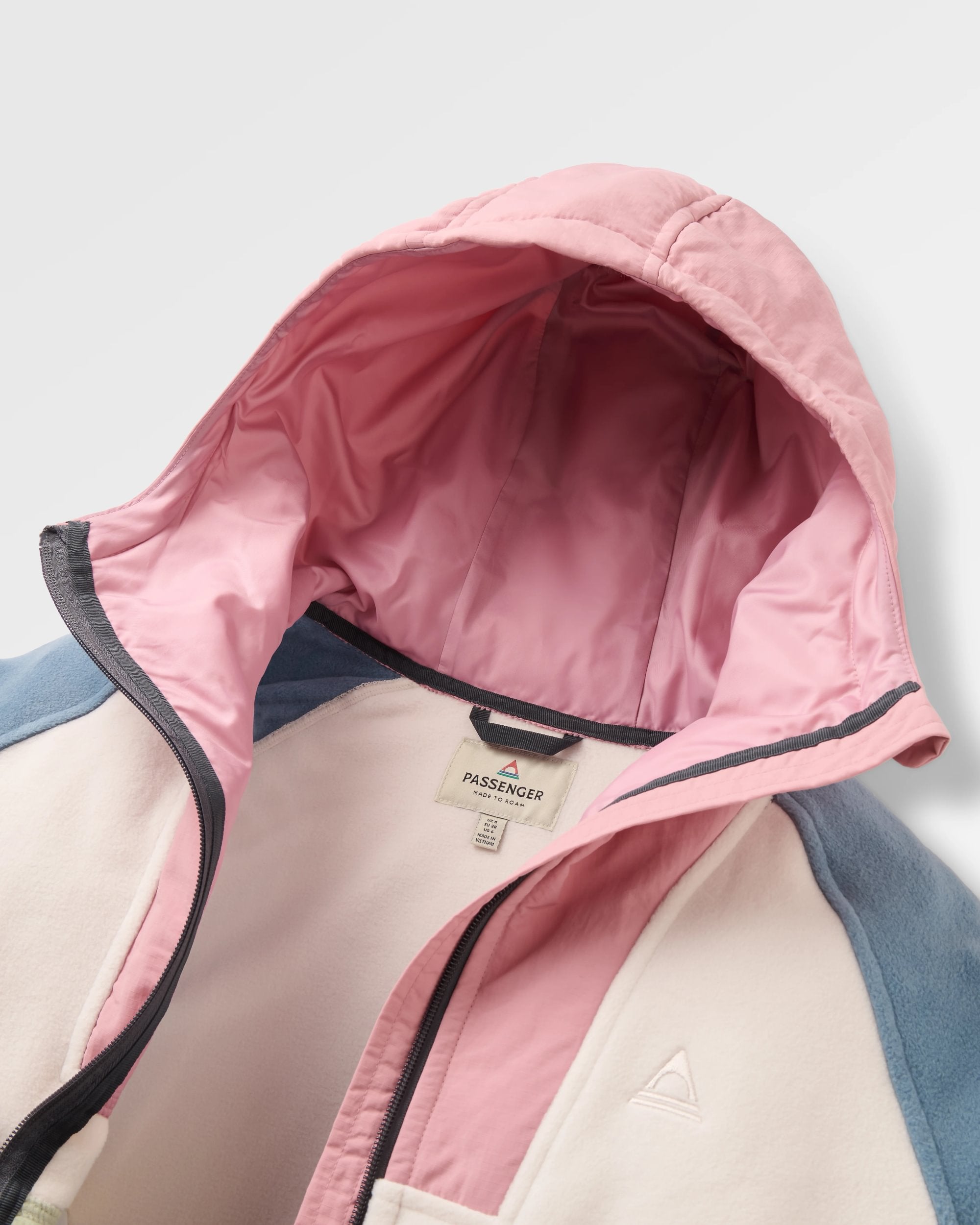Alexander Full Zip Polartec® Fleece - Pink Haze/Stormy Blue - Flatlay