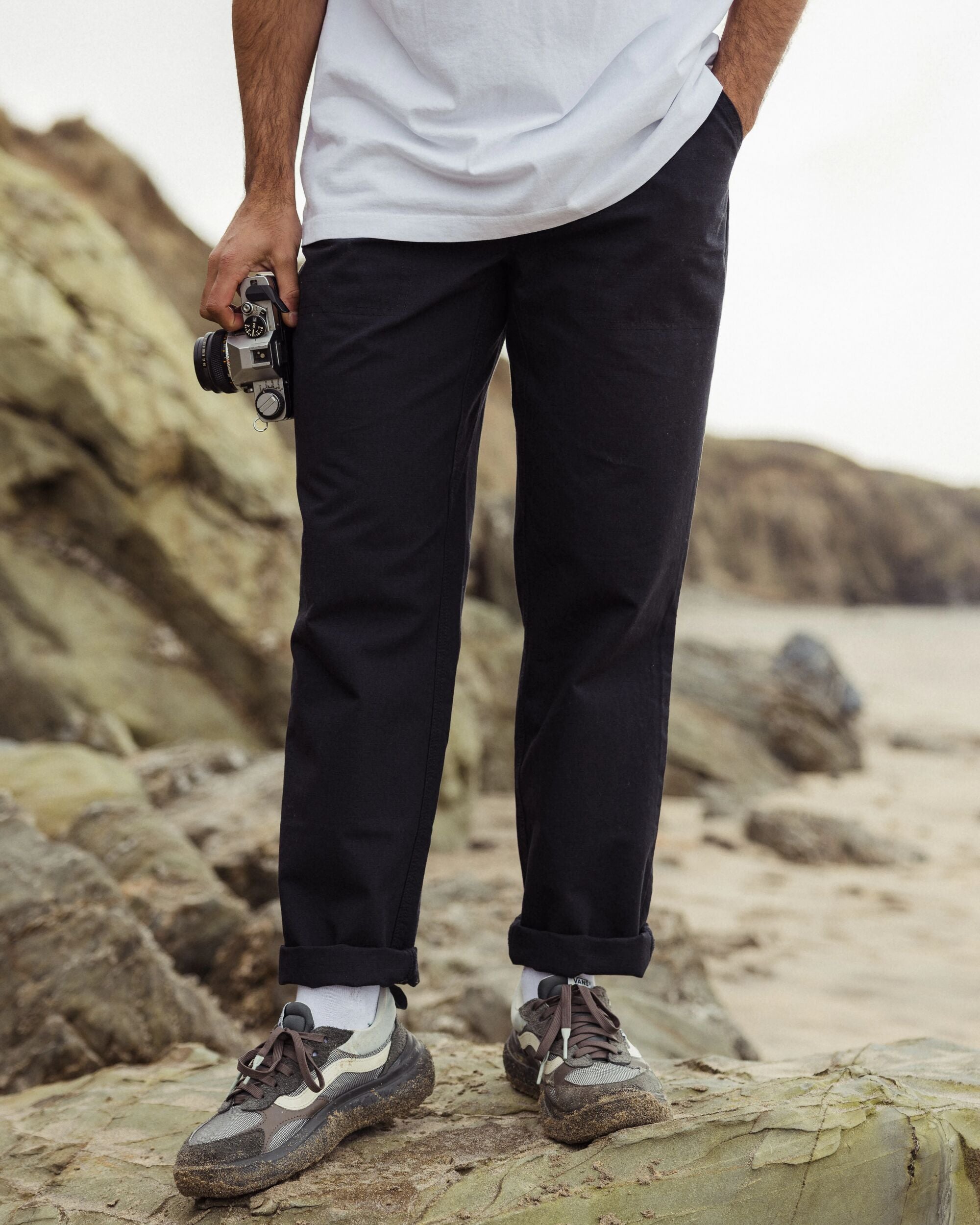 Rif Raf Spring Rif-Raf Organic Cotton Ripstop Trouser Black – Passenger