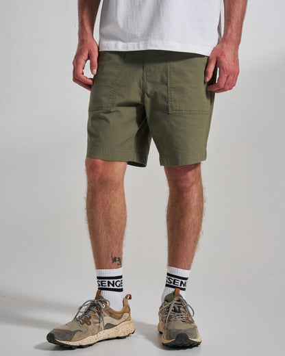 Kimmer Ripstop Cotton Short - Dusty Olive - Studio Model