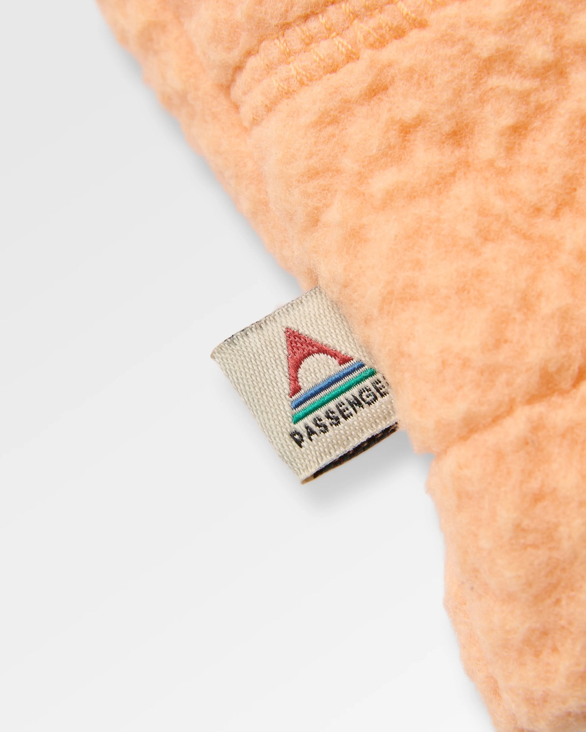 Fairbanks Full Zip Recycled Sherpa Gilet - Oatmeal/Orange Peach - Flatlay