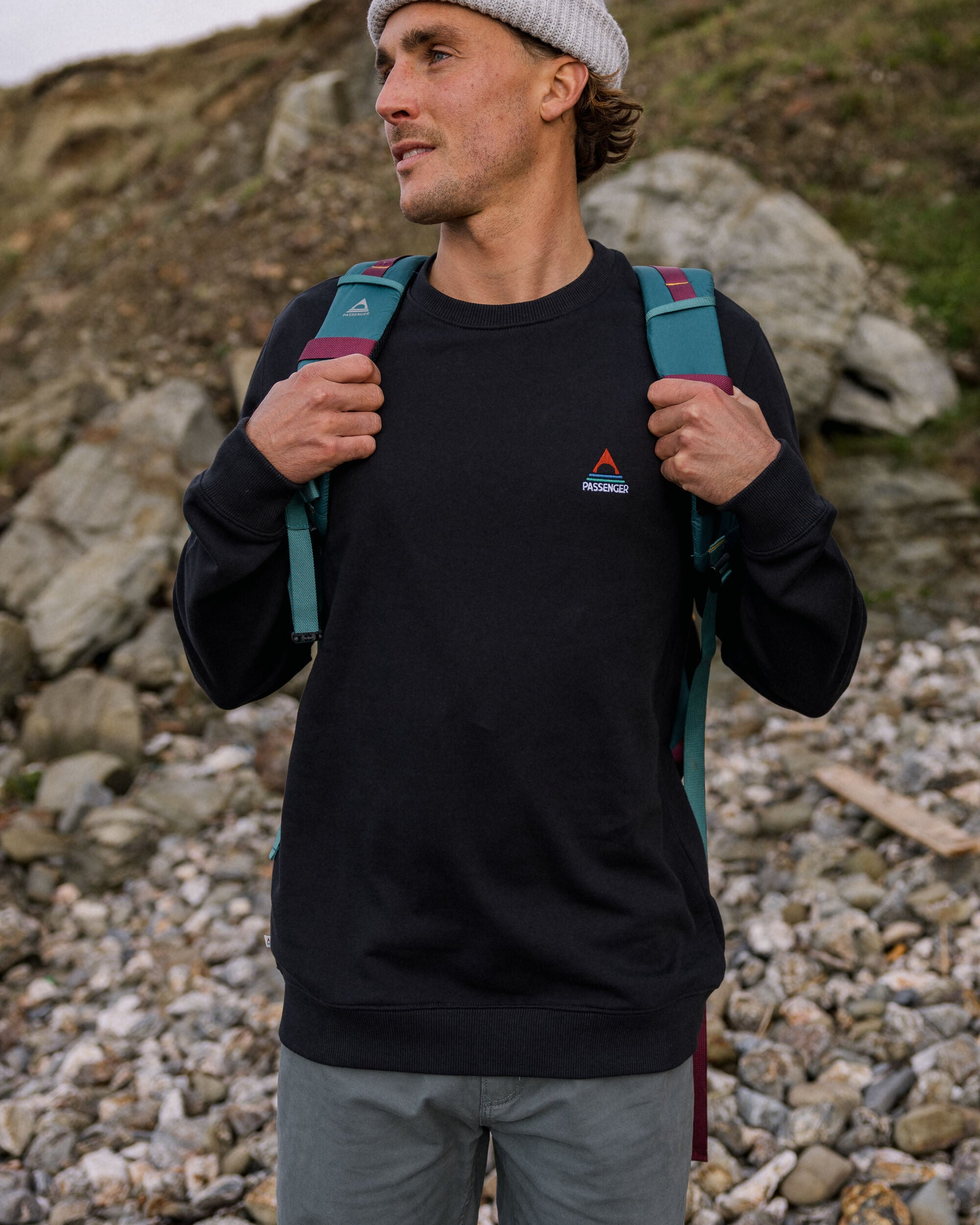 Vita Organic Cotton Sweatshirt - Black - Lifestyle - Male