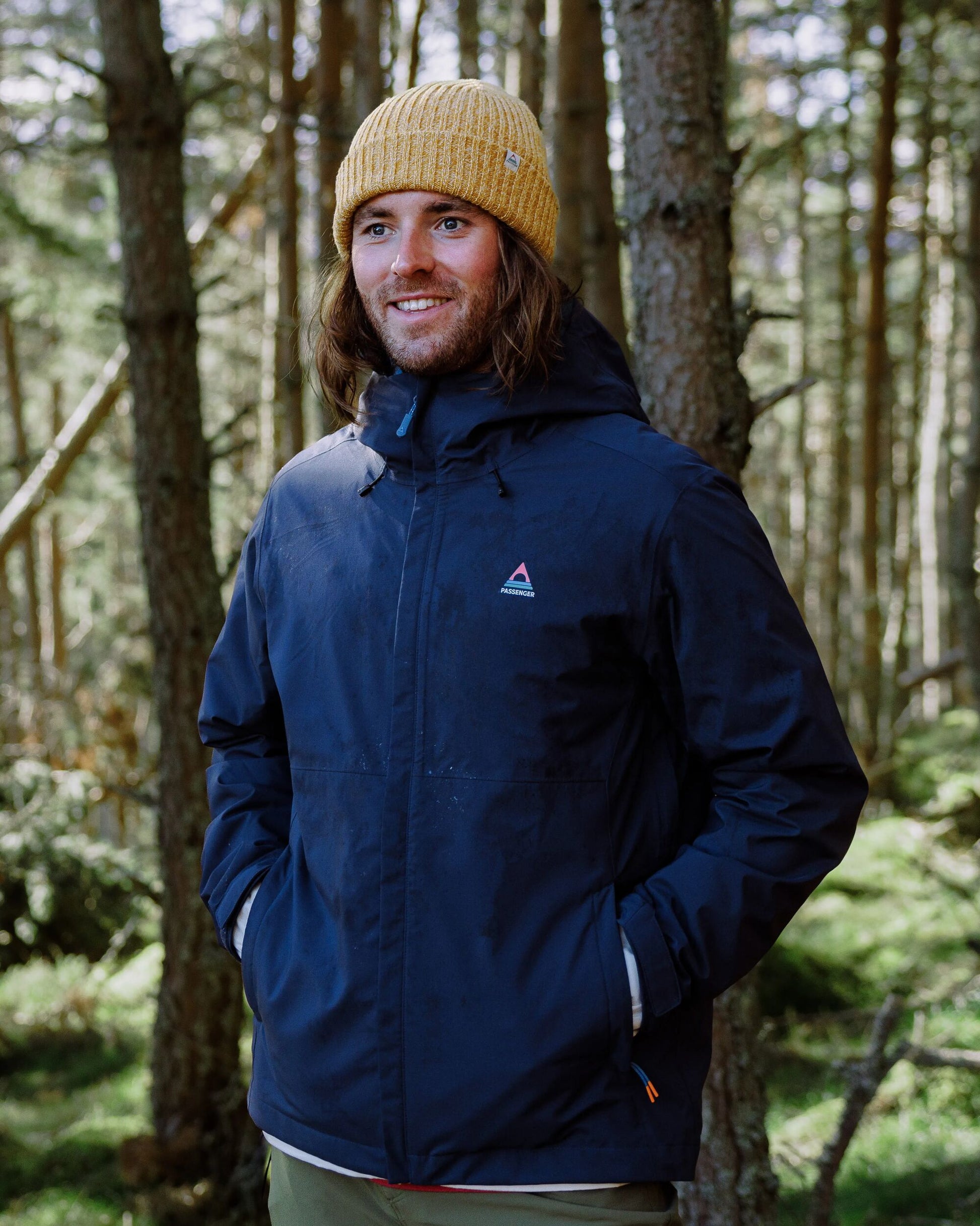 Downpour Recycled Waterproof Jacket - Rich Navy