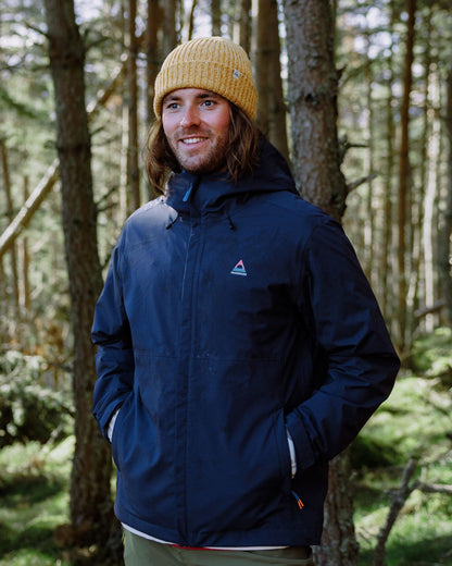 Downpour Recycled Waterproof Jacket - Rich Navy