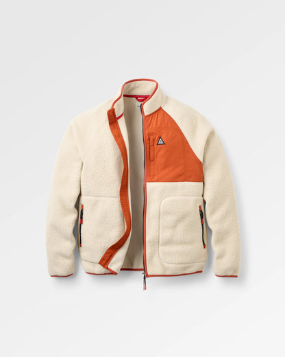 Offgrid Full Zip Sherpa Fleece - Oatmeal - Flatlay