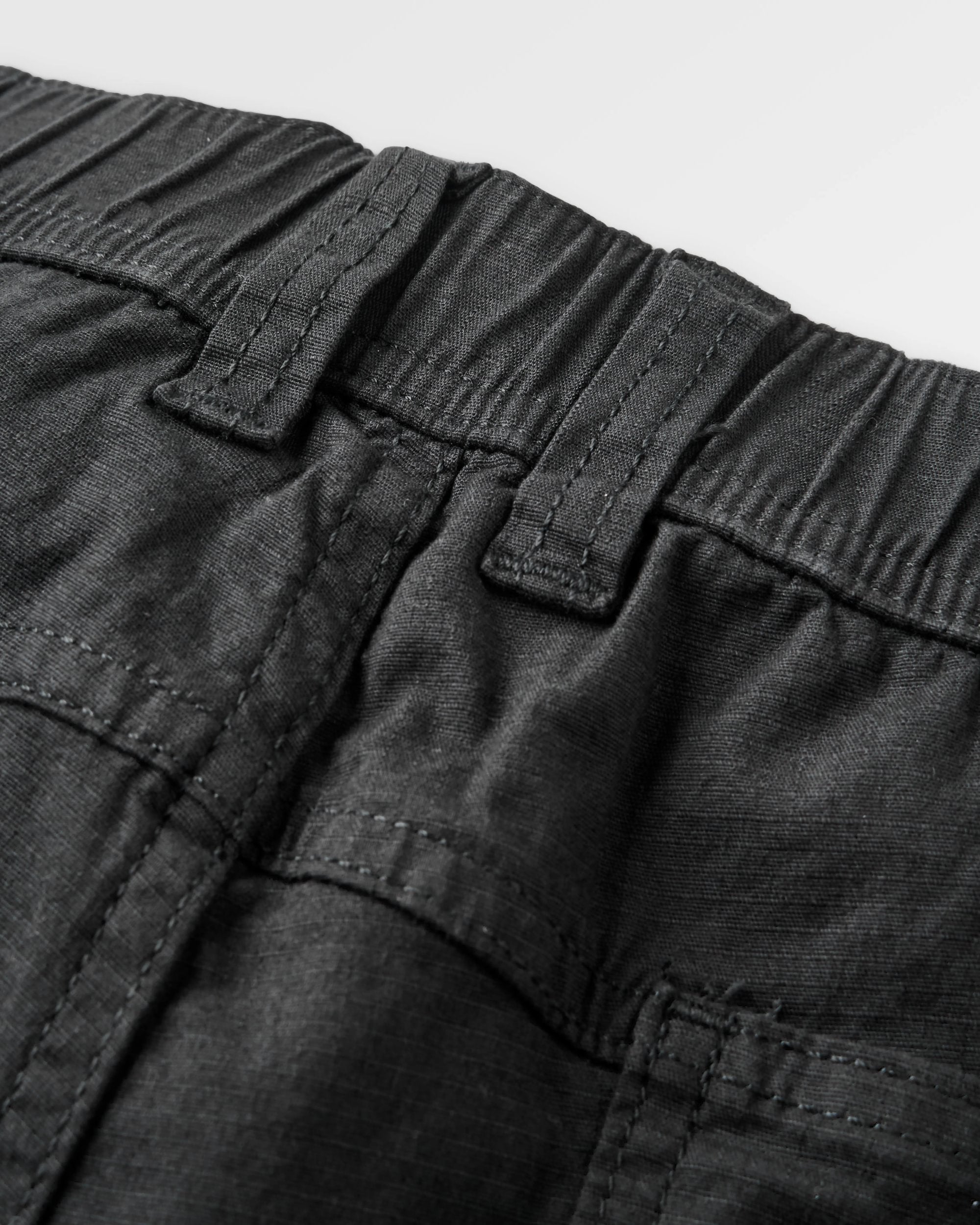 Kimmer Ripstop Cotton Trouser - Black - Flatlay