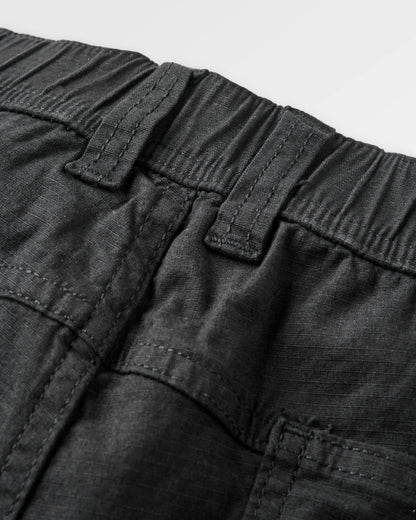 Kimmer Ripstop Cotton Trouser - Black - Flatlay
