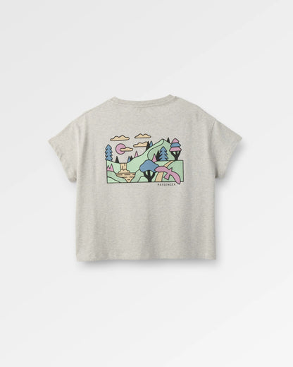 Slower Rhythms Women's Cotton T-Shirt - Grey Marl - Flatlay