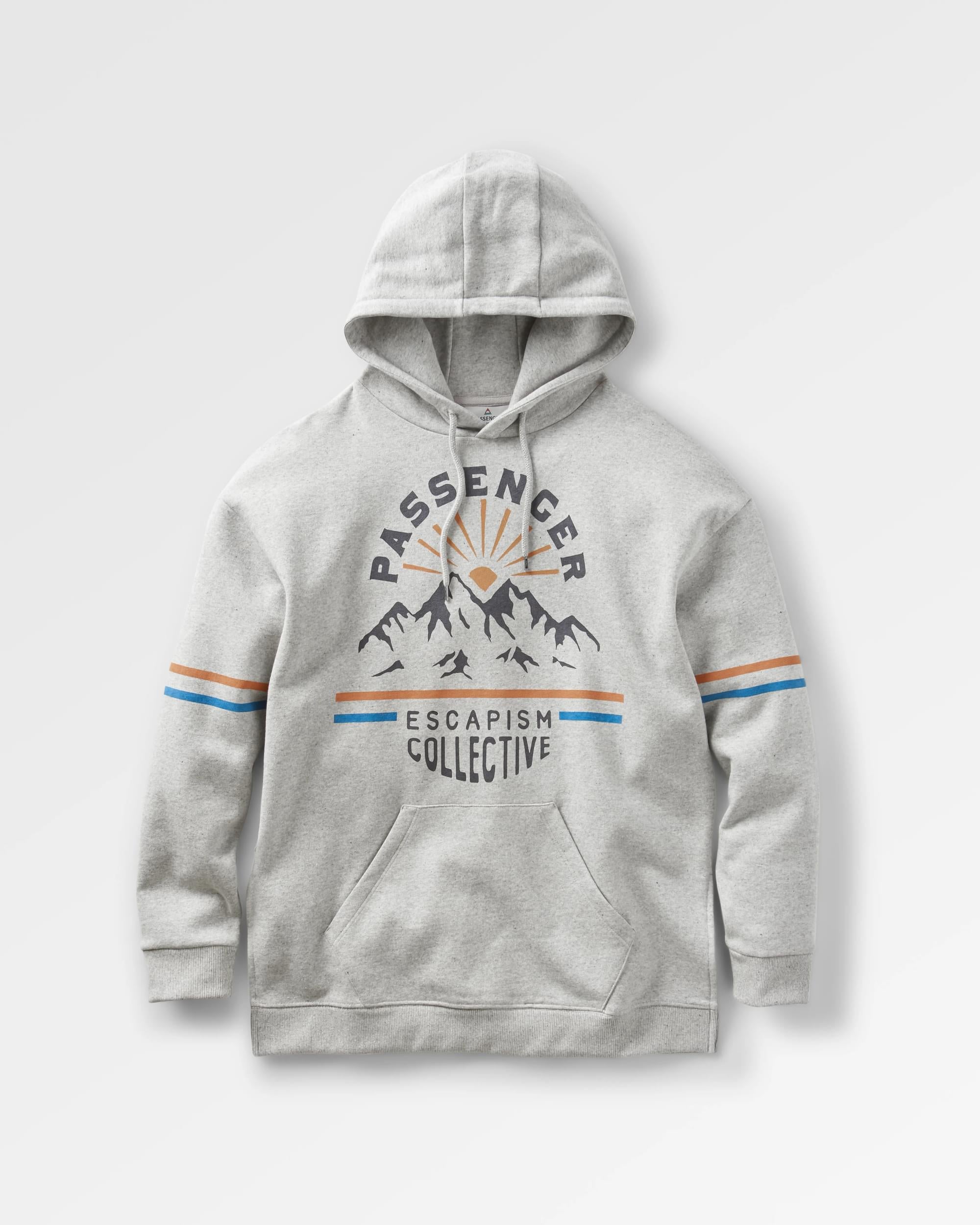 Wander Recycled Cotton Marl Hoodie - Grey Marl - Flatlay