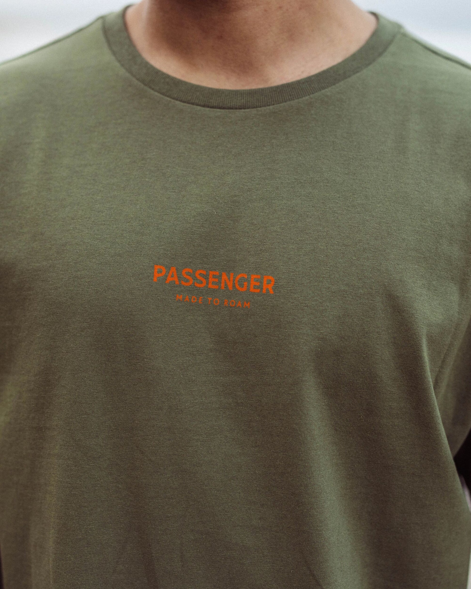 Passenger Recycled Cotton T-Shirt - Khaki - Lifestyle