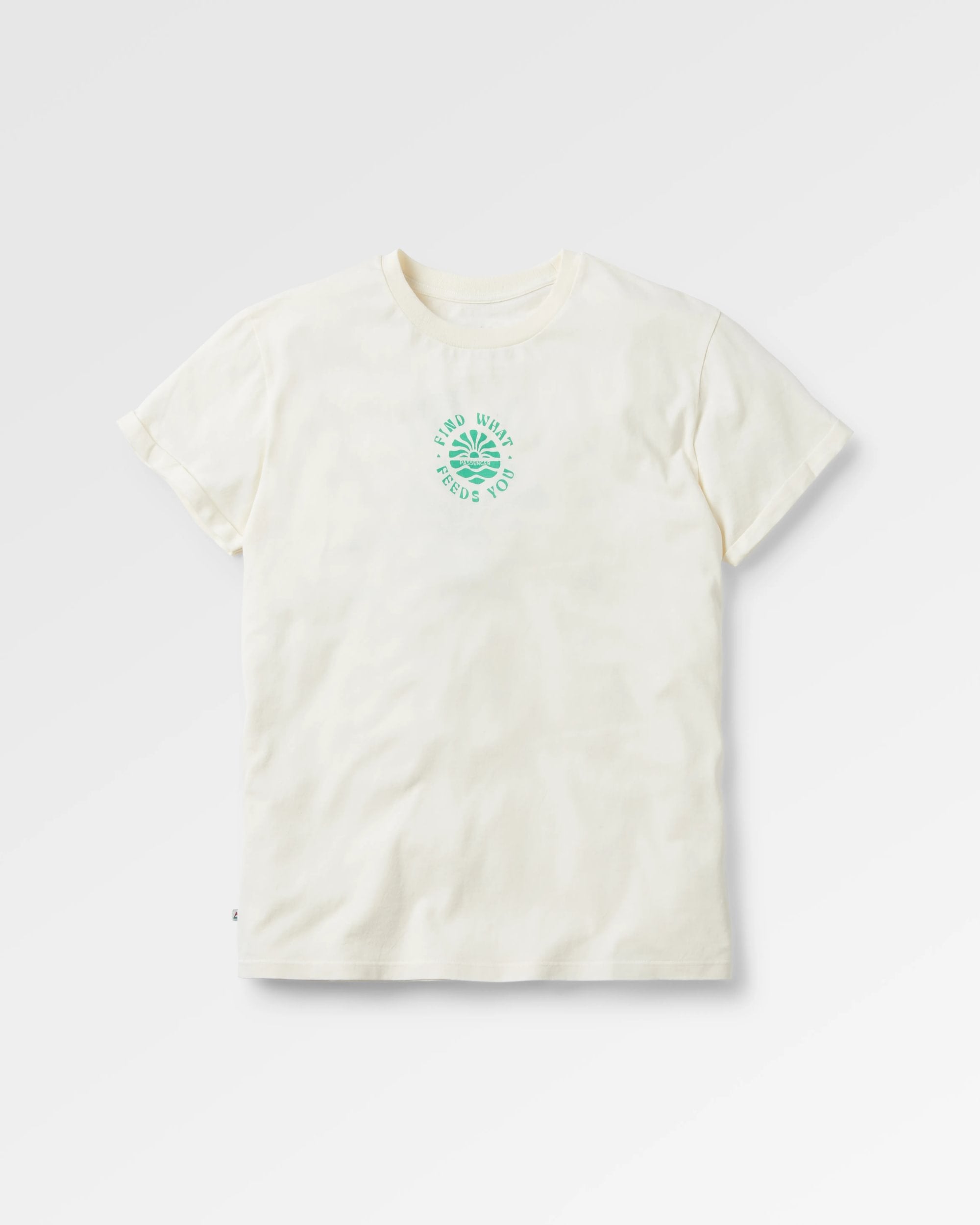 Discovery Rolled Sleeve T-Shirt - Marshmallow - Flatlay