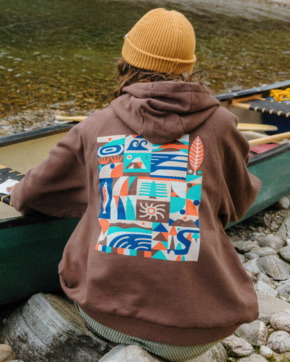 Lost On Purpose Relaxed Fit Hoodie - Chestnut - Lifestyle