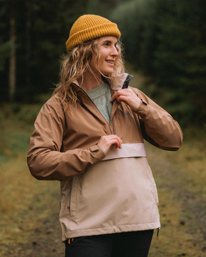 Skyline Recycled Waterproof Anorak - Caramel/Stone - Lifestyle