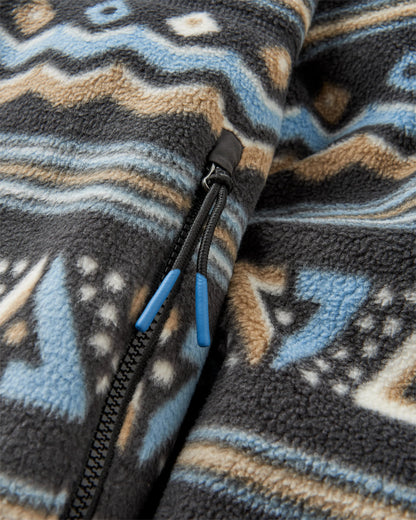 Take It Easy Polar Fleece - Geo Stripe Faded Black  - Flatlay