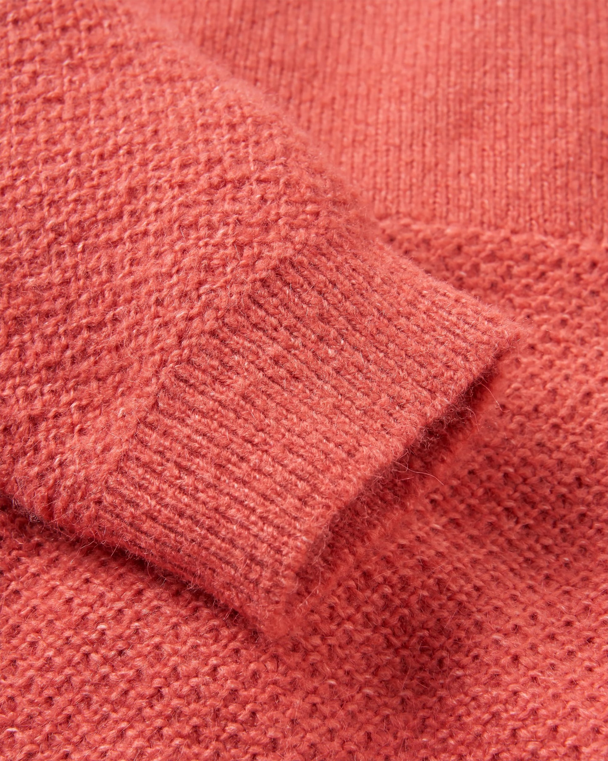 Cove Recycled Knitted Jumper - Mineral Red