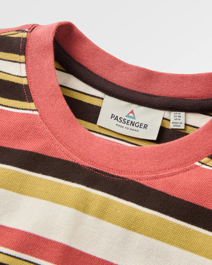 Wild Pine Stripe T-Shirt - Redwood Multi Stripe - Flatlay