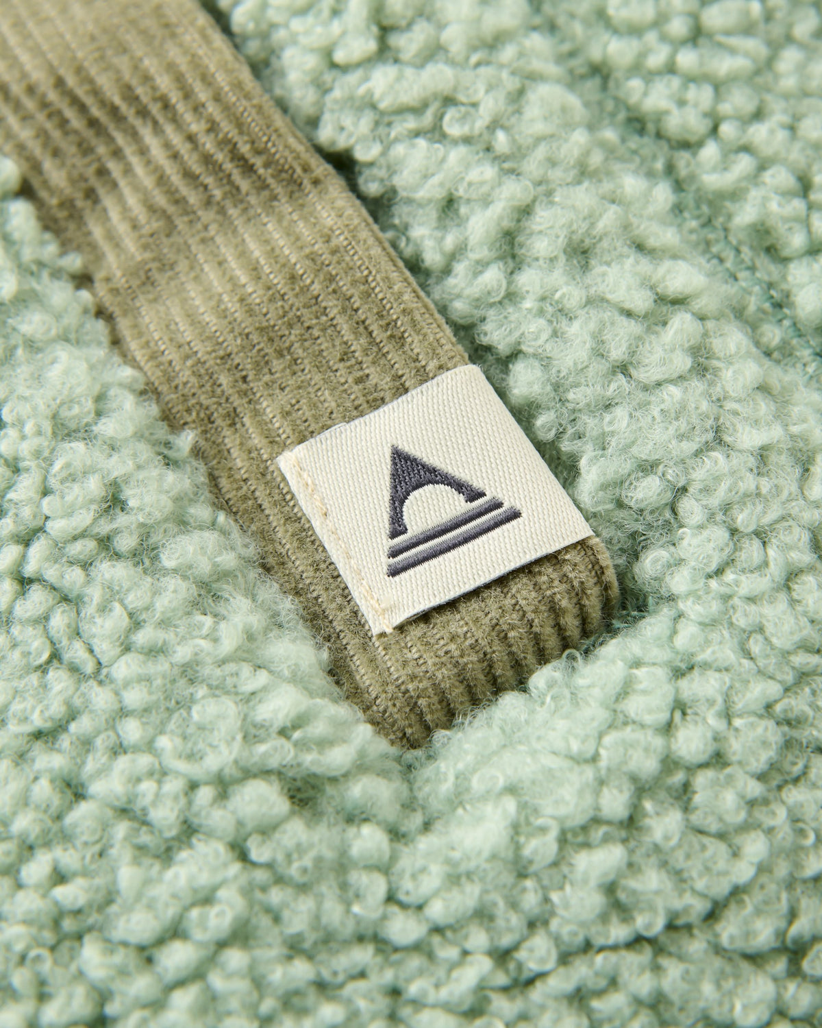 Clover Sherpa Fleece Hooded Pullover - Pistachio - Flatlay