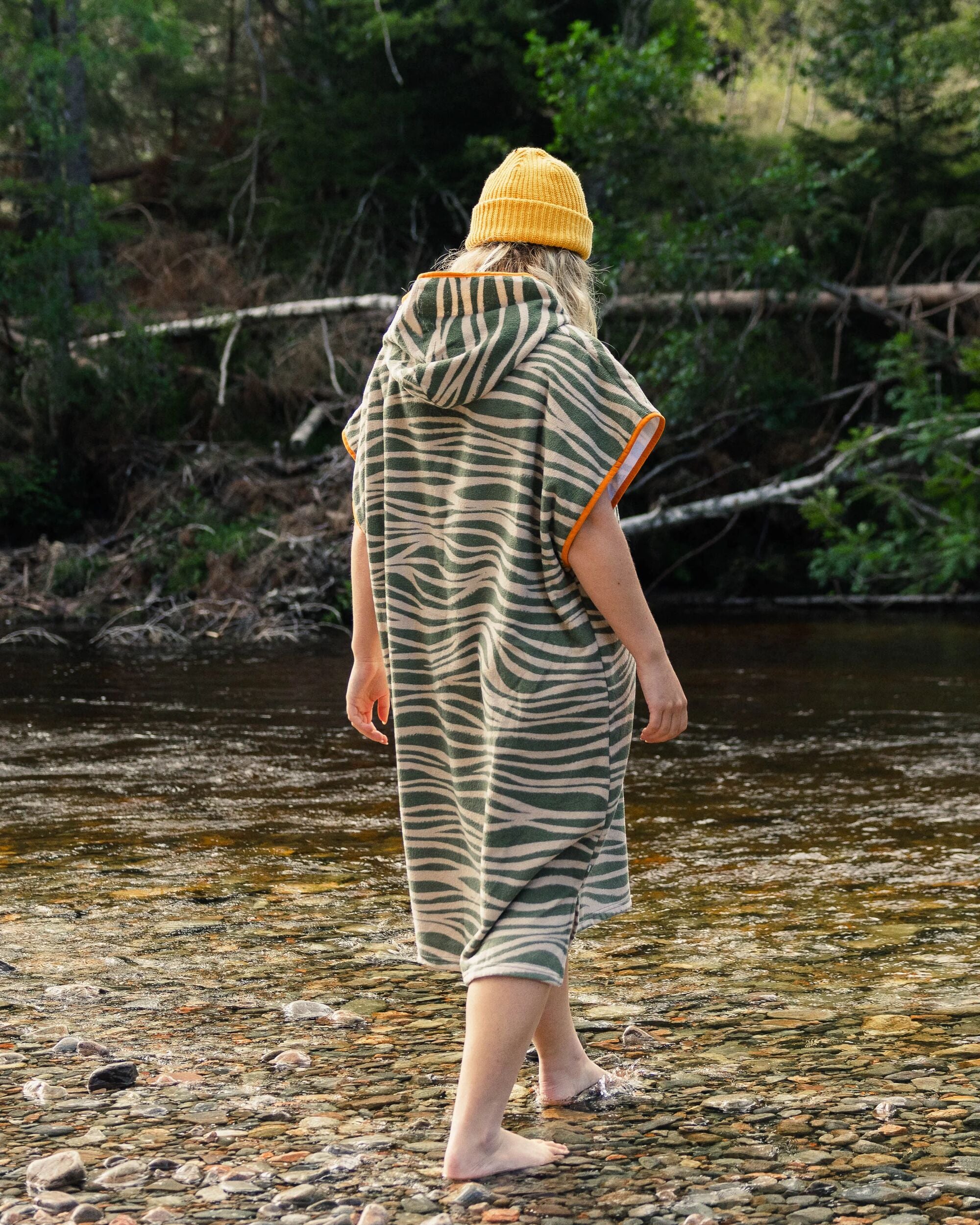 Tulum Recycled Towel Poncho - Strata Khaki - Lifestyle - Female