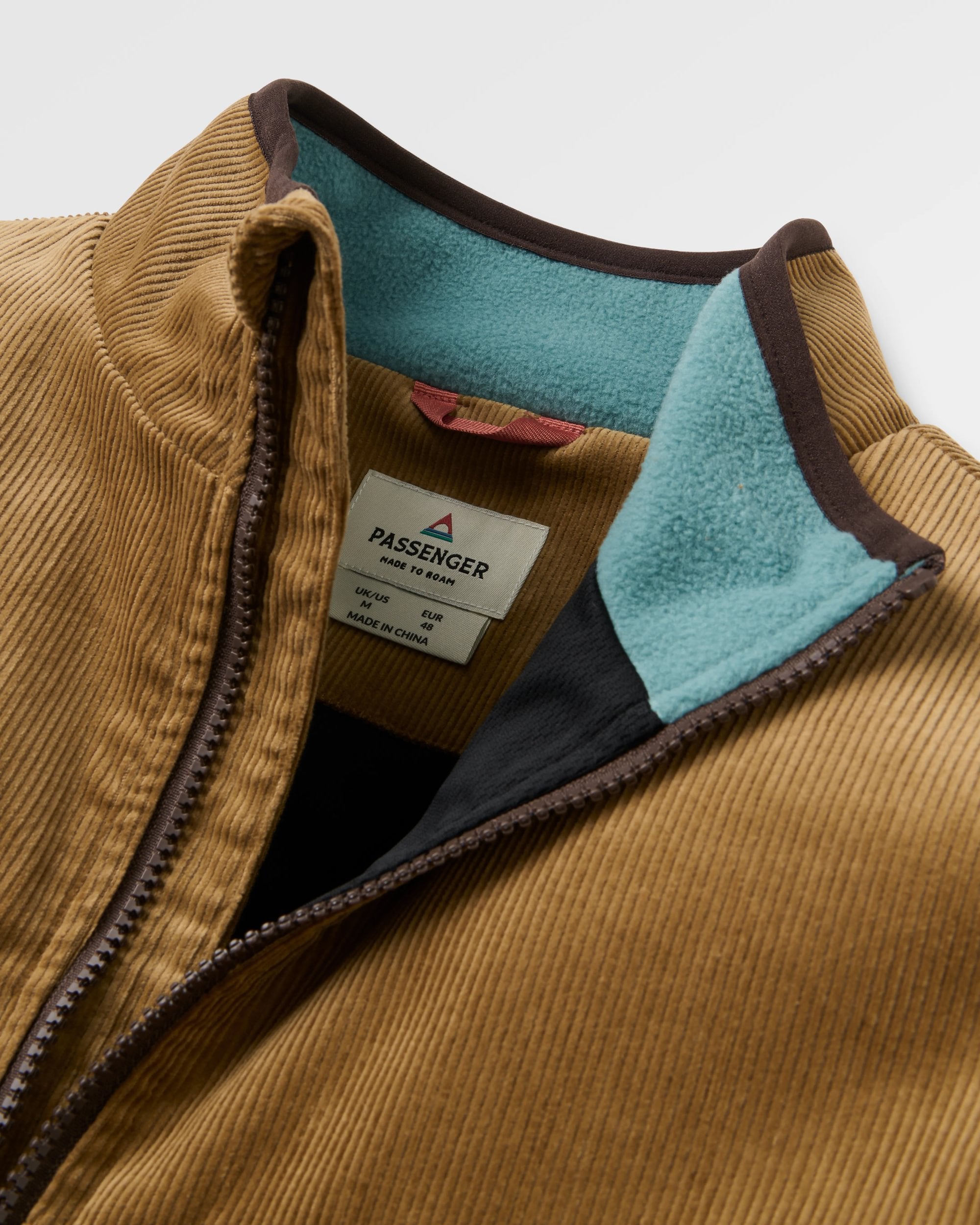 Somewhere Recycled Fleece - Caramel/Espresso - Flatlay