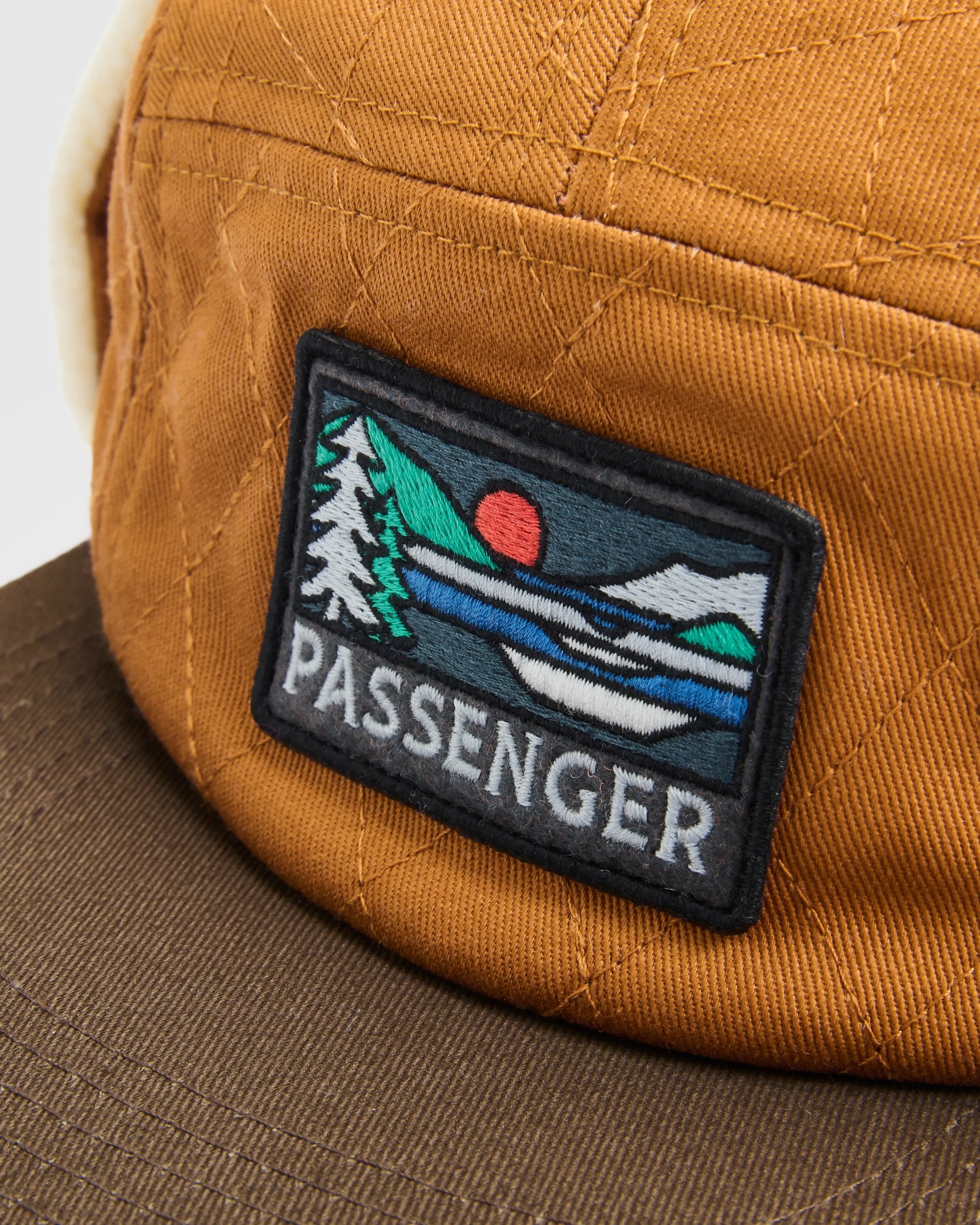 Nightfall Recycled Polar Fleece Lined Hat - Retro Orange - Flatlay