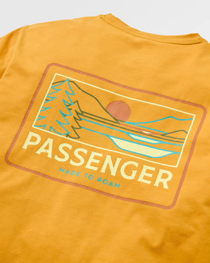 Roamer Men's Recycled Active T-Shirt - Spruce Yellow - Flatlay