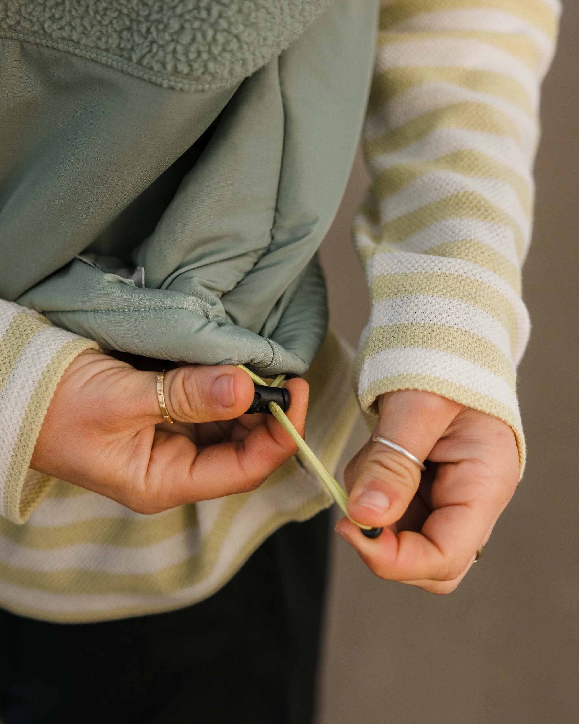 Beebalm Recycled Sherpa Fleece Vest - Pistachio - Lifestyle