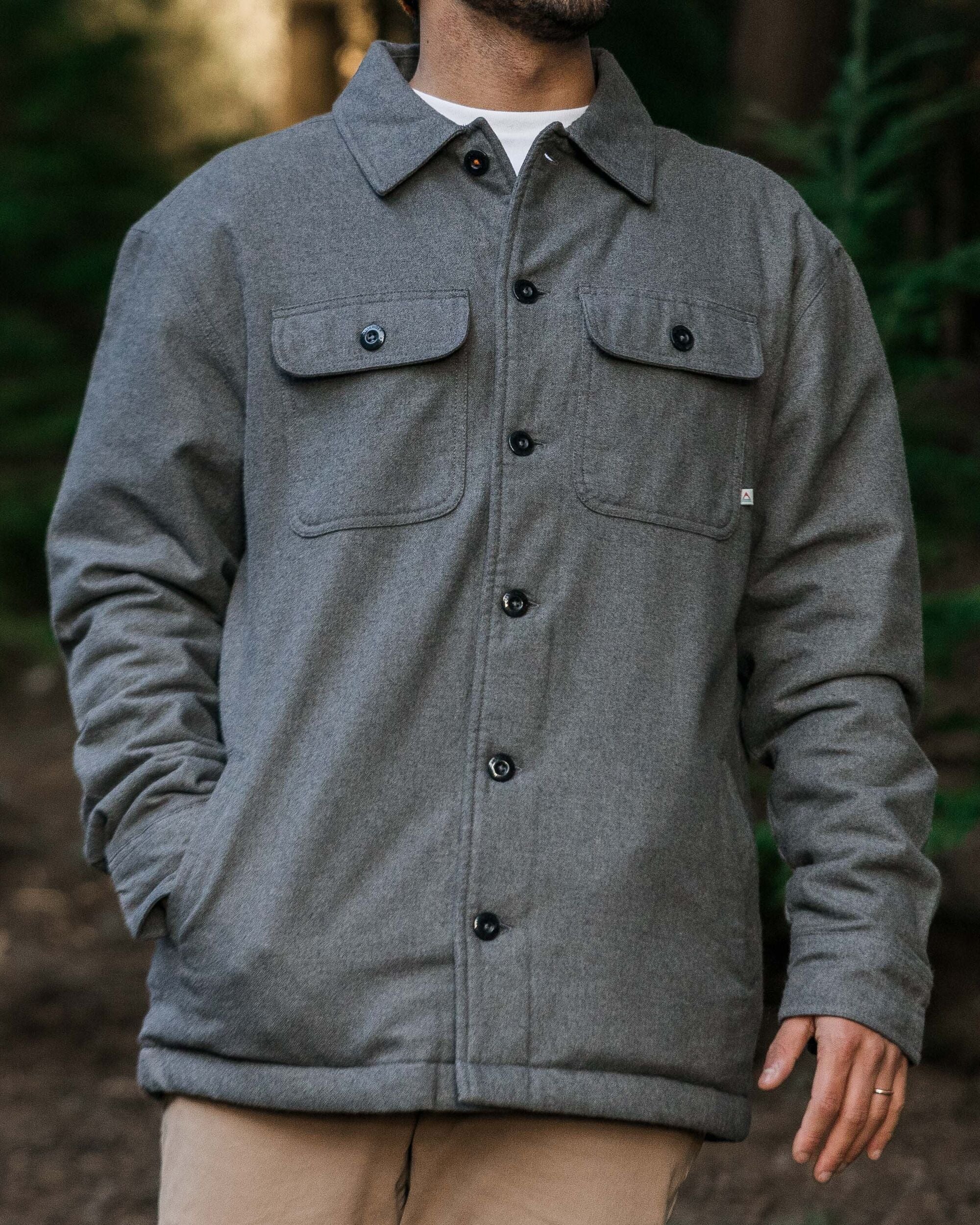 Freestyle Sherpa-Lined Overshirt - Grey Marl - Lifestyle