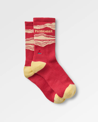 Tahola Merino Socks - Redwood - Flatlay