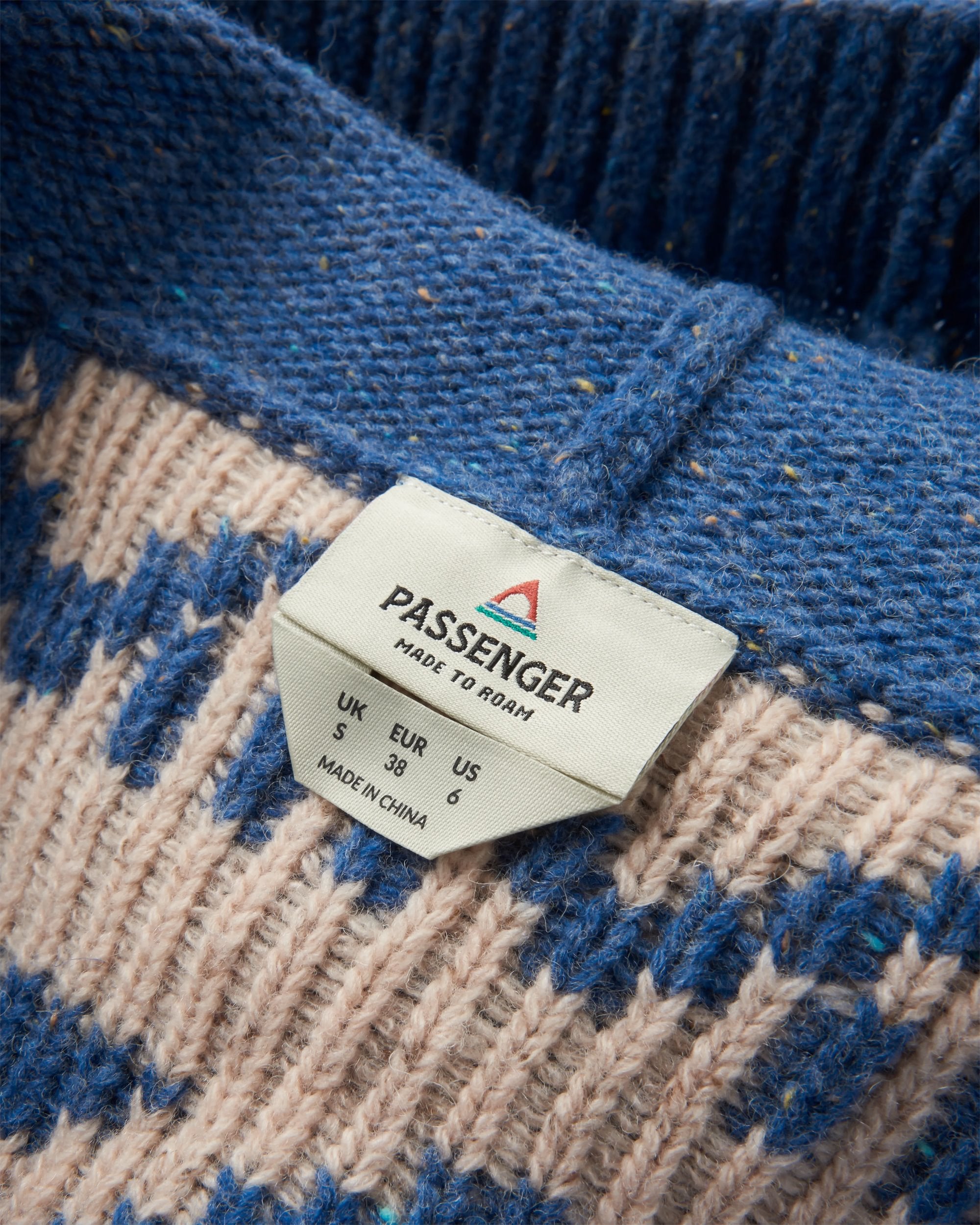 Snoozle Recycled Knitted Hooded Cardigan - Rich Navy - Flatlay