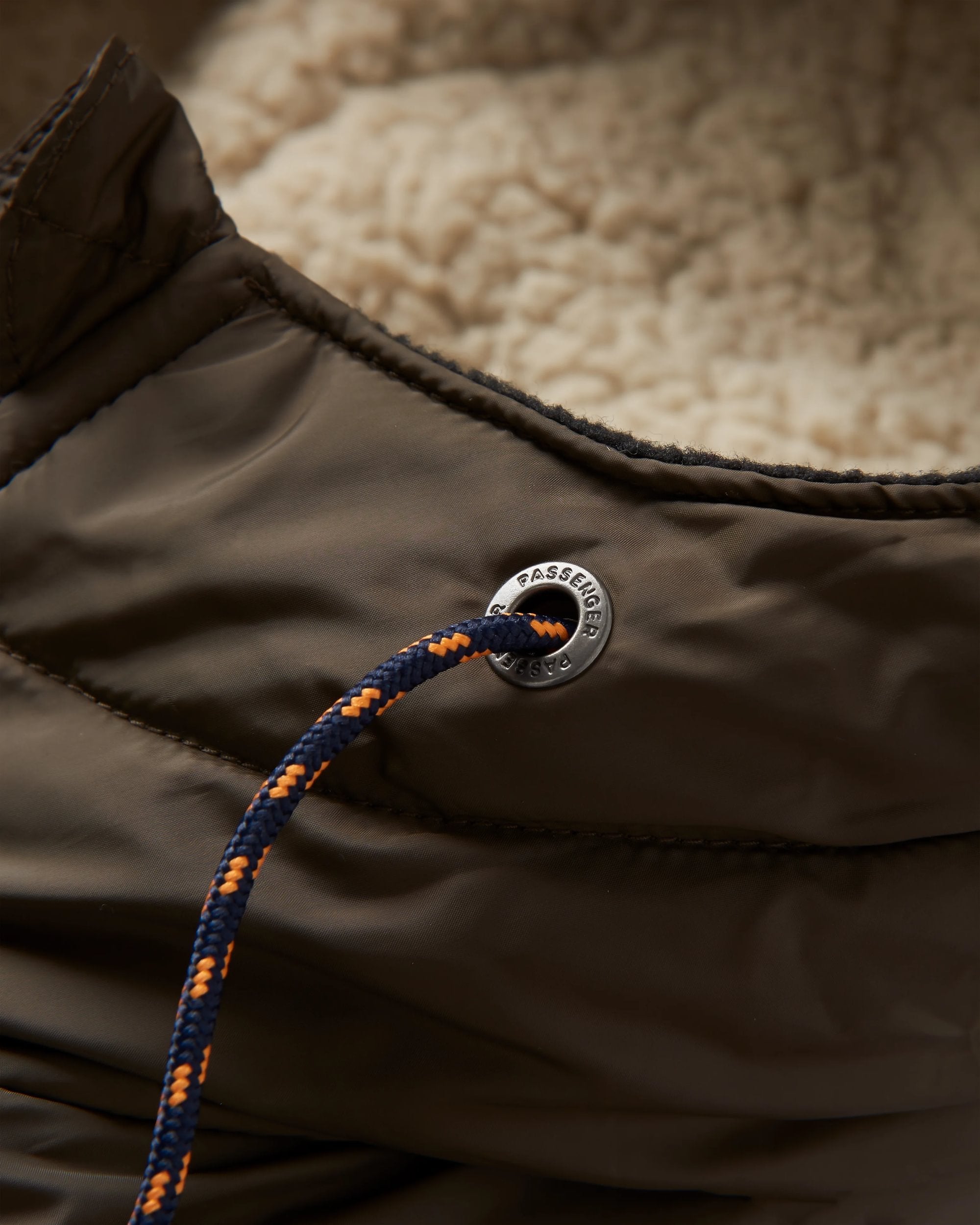 Flora Recycled Sherpa Lined Parka - Coffee - Flatlay