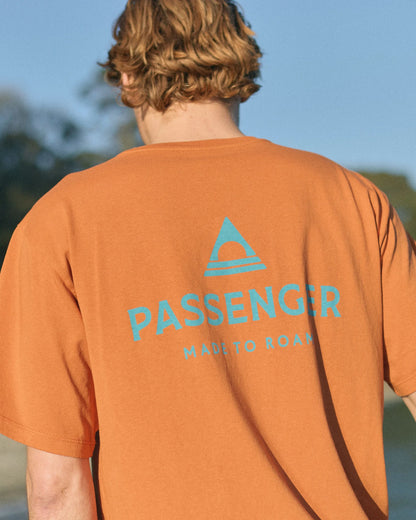 Passenger Recycled Cotton T-Shirt - Sunset Orange - Lifestyle