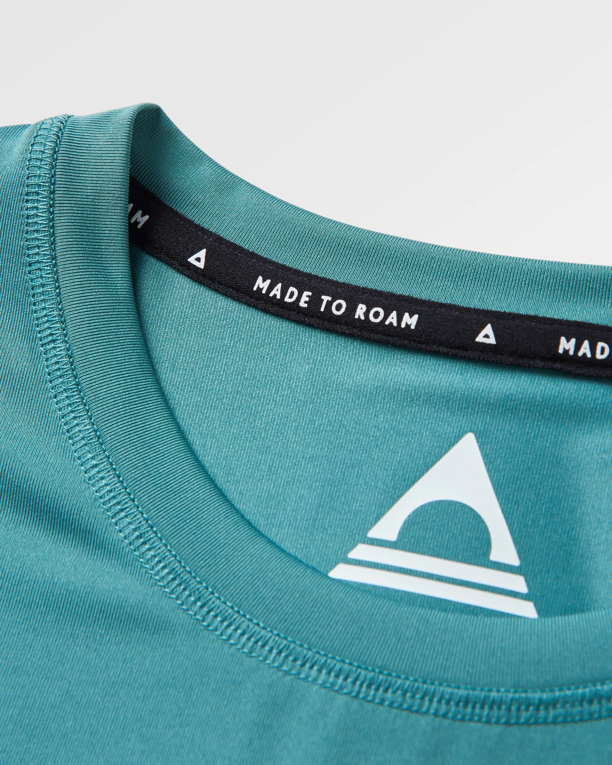 Classic Active Recycled T-Shirt - Deep Sea - Flatlay